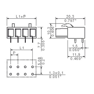 Штекерный соединитель печат BLL 5.08/04/90 4.5 SN BK BX