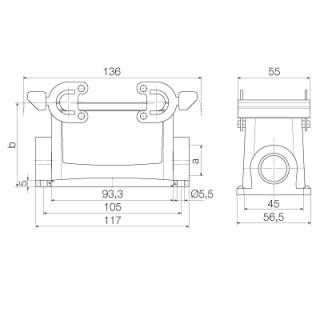 Корпус HDC 16B SBU 1PG21G