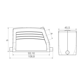 Корпус HDC 16B TSLU 1PG21G