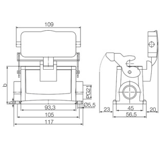 Корпус HDC 16B SDLU 1PG21G