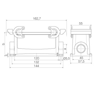 Корпус HDC 24B SBU 2PG21G