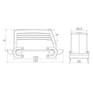 Корпус HDC 24B TSBO 1PG21G