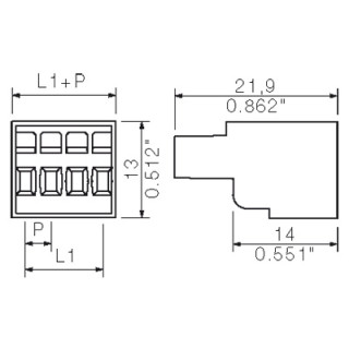 Штекерный соединитель печат BLZF 3.50/03/180 SN OR BX