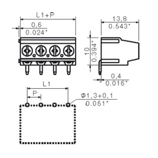 Клемма печатной платы LM 5.08/03/180 3.5SN BK BX