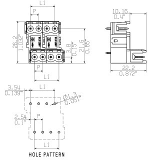 Штекерный соединитель печат SLD 5.08V/38/180B 3.2SN OR BX