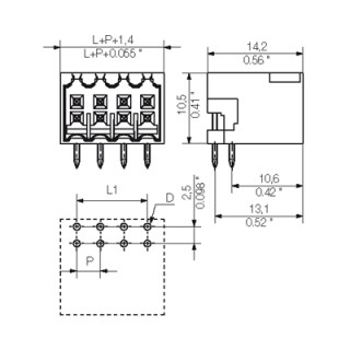 Штекерный соединитель печат S2L 3.50/06/90G 3.5SN OR BX