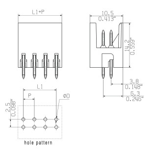 Штекерный соединитель печат S2L 3.50/08/180G 3.5SN BK BX