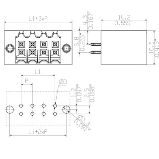 Штекерный соединитель печат S2L 3.50/10/180F 3.5SN OR BX