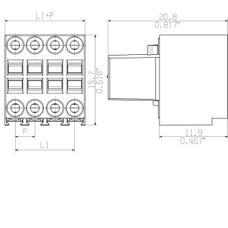 Штекерный соединитель печат B2L 3.50/32/180 SN BK BX