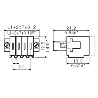 Штекерный соединитель печат BLIDCB 3.50/03/-F SN OR BX