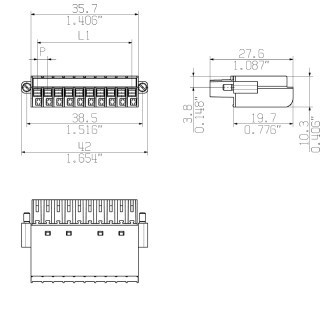 Штекерный соединитель печат BL-I/O 3.50/10F SN BK BX