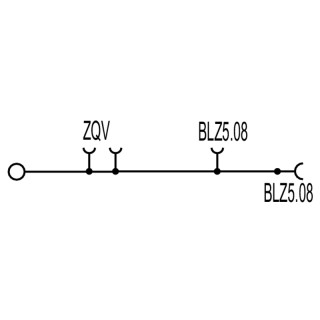 Проходная клемма WDU 1.5/ZQV/BLZ 5.08