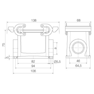 Корпус HDC 32A SBU 2M25G