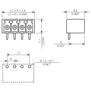 Штекерный соединитель печат SC 3.81/08/90G 3.2SN BK BX