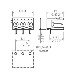Штекерный соединитель печат SL-SMART 5.0XHC/02/90 1.5SN BK RL