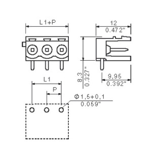 Штекерный соединитель печат SL-SMART 5.0XHC/03/90 1.5SN BK RL