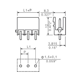 Штекерный соединитель печат SL-SMART 5.0XHC/02/180 1.5SN BK RL