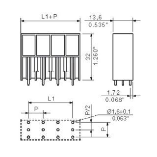 Штекерный соединитель печат SU 10.16HP/02/180G 3.5AG BK BX