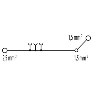 Проходная клемма WDU 2.5/1.5/ZR WS