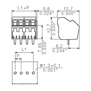 Клемма печатной платы LM 3.50/05/135 3.2SN OR BX