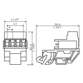 Штекерный соединитель печат SLAS 10B RF15 SN OR