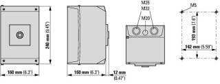 Изолированный корпус, ДхШхВ = 240x160x160 мм , для T5B -4