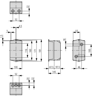 Изолированный корпус, ДхШхВ = 181x100x145 мм , DILE + адаптер ZE