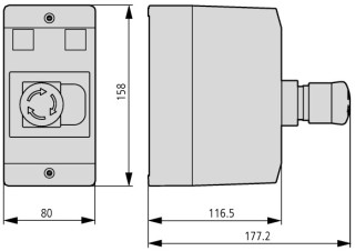 Изолированный корпус, IP65, + кнопка аварийного останова PKZM01 , СА