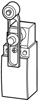 Концевой выключатель безопасности , металл, 1НО +1 НЗ , регулируемый рычаг с роликом ,пружинные клеммы