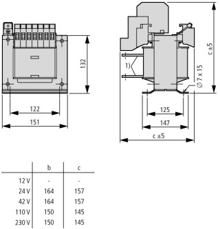 Однофазный трансформатор 1,0 кВА , 230 /230 В
