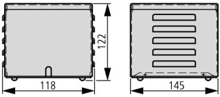 Оболочка для трансформатора, IP23, ГхВхШ = 118x145x122 мм