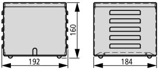 Оболочка для трансформатора, IP23, ГхВхШ = 192x184x160 мм