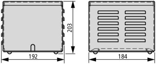 Оболочка для трансформатора, IP23, ГхВхШ = 231x254x203 мм