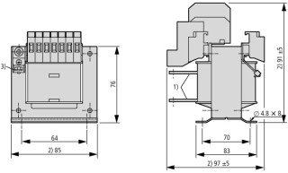 Однофазный трансформатор , 160 ВА , 400/ 230 В
