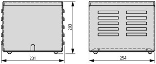 Оболочка для трансформатора, IP23, ГхВхШ = 254x203x231 мм