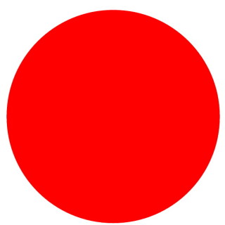 Кнопка плоская 30мм, красная