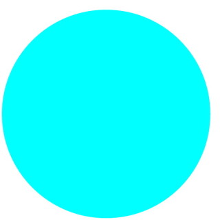 Кнопка плоская 30мм, голубая