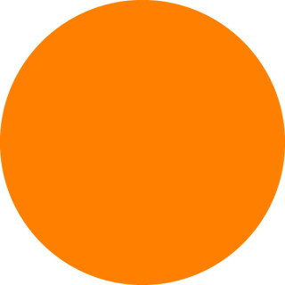 Кнопка плоская 30мм, оранжевая, с подсветкой