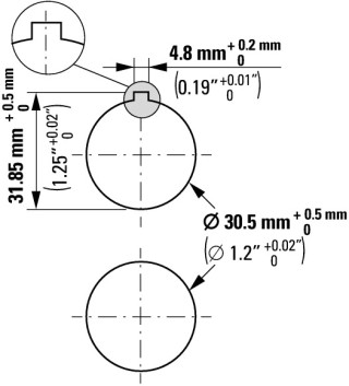потенциометр M30, сопротивление 2.2кОм, без шкалы