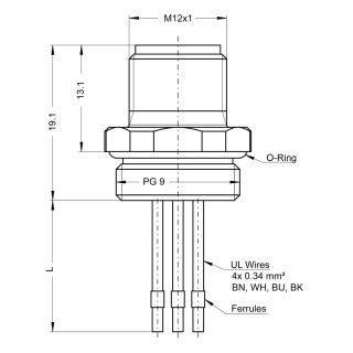 Гнездо произвольной сборки| SAIE-M12S-4-0.2U-AEH-VA