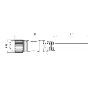 Круглые соед. разъемы|Прово SAIB-M23-12P-ST-1,0M