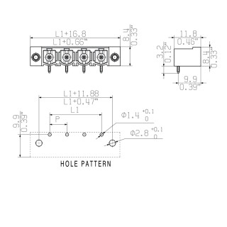 Штекерный соединитель печат SL 7.62HP/04/90F 3.2 AU BK BX