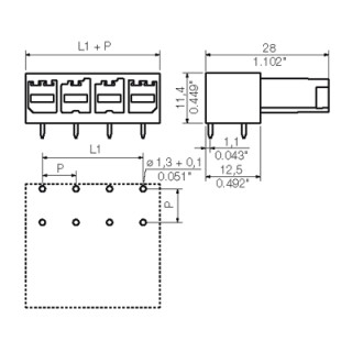 Штекерный соединитель печат BVL 7.62HP/03/90 3.5SN BK BX