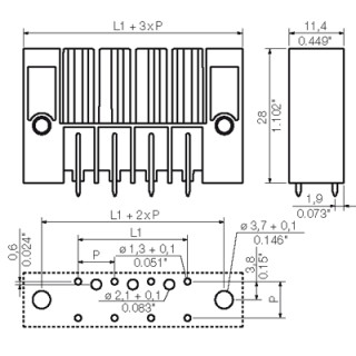 Штекерный соединитель печат BVL 7.62HP/02/180FI 3.5SN BK BX