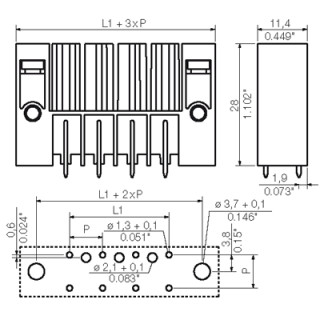 Штекерный соединитель печат BVL 7.62HP/04/180SFI 3.5SN BK BX