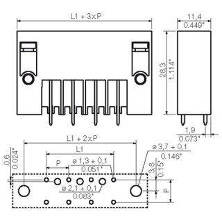 Штекерный соединитель печат SV 7.62HP/02/180SF 3.5SN BK BX