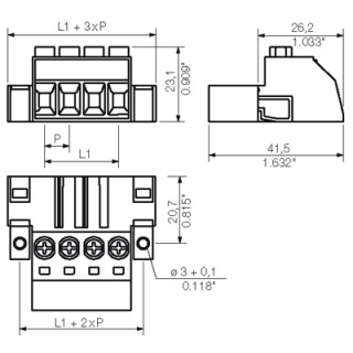 Штекерный соединитель печат SVZ 7.62HP/02/180F SN BK BX