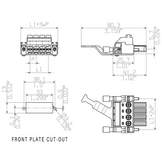 Штекерный соединитель печат BVZ 7.62HP/04/180RSH200 SN BK BX