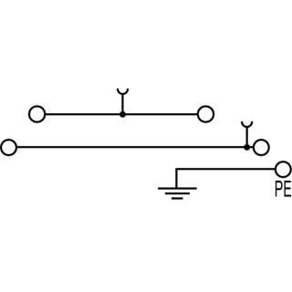 Проходная клемма ZDKPE 2.5-2 DB+BR BED OR