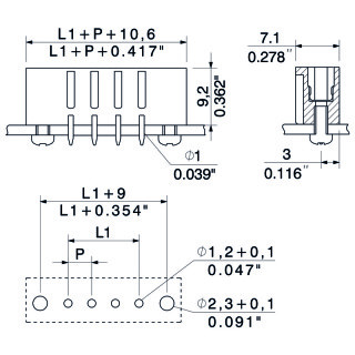 Штекерный соединитель печат SC 3.81/17/180F 3.2SN BK BX